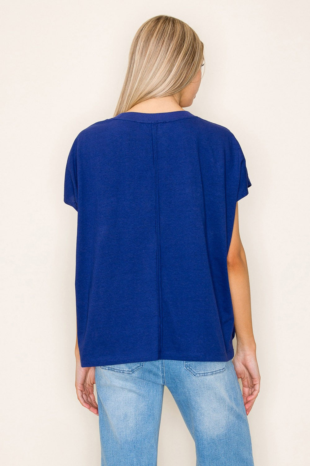 Short Sleeve Solid Knit Top