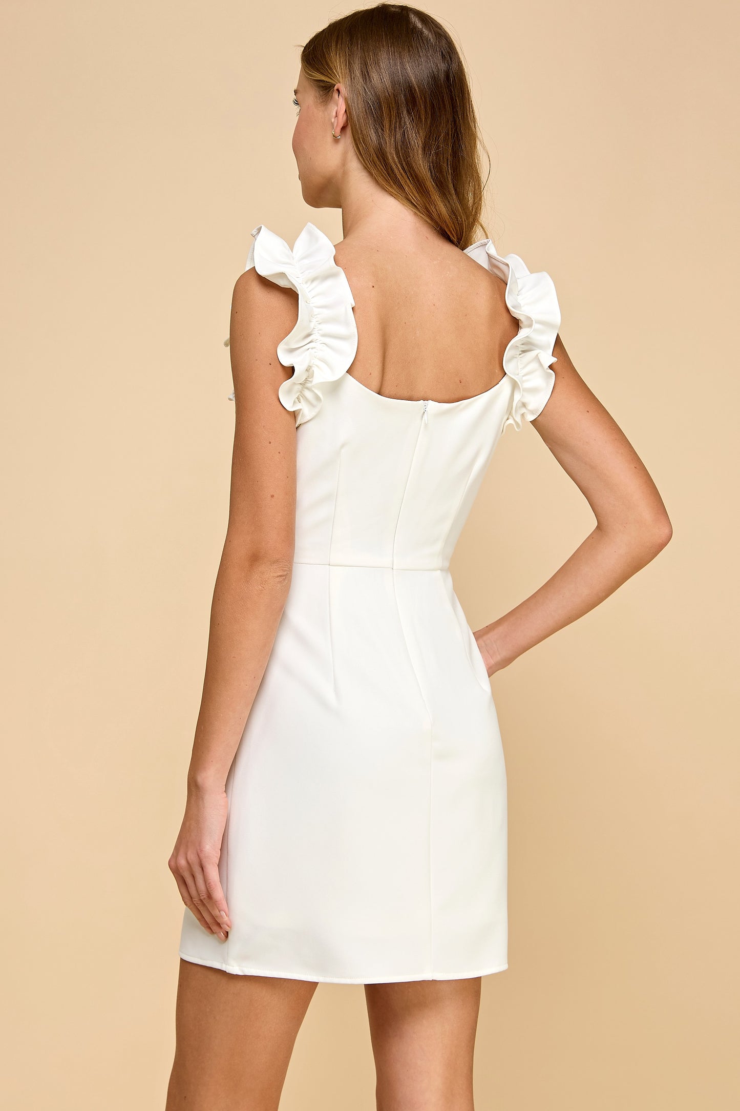 CLASSY AND SASSY DRESS, WHITE