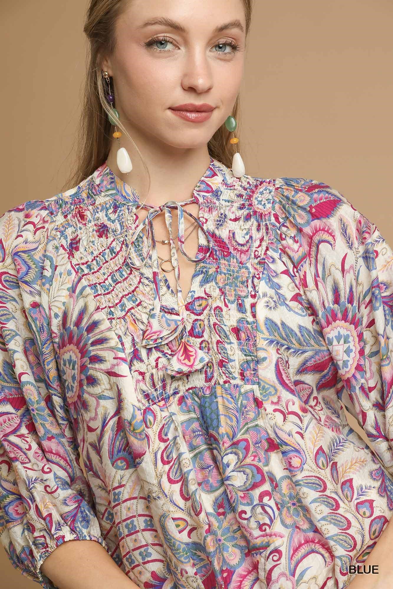 Floral Paisley Boho Top