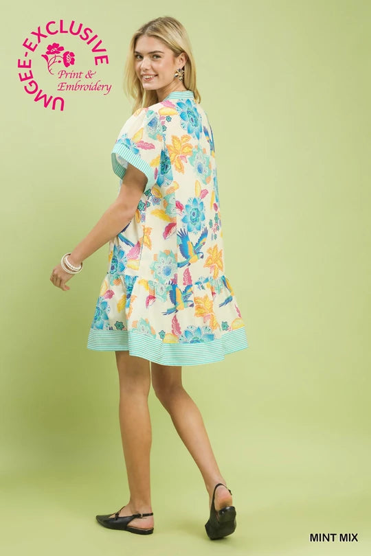 Mint Mix Mini Dress