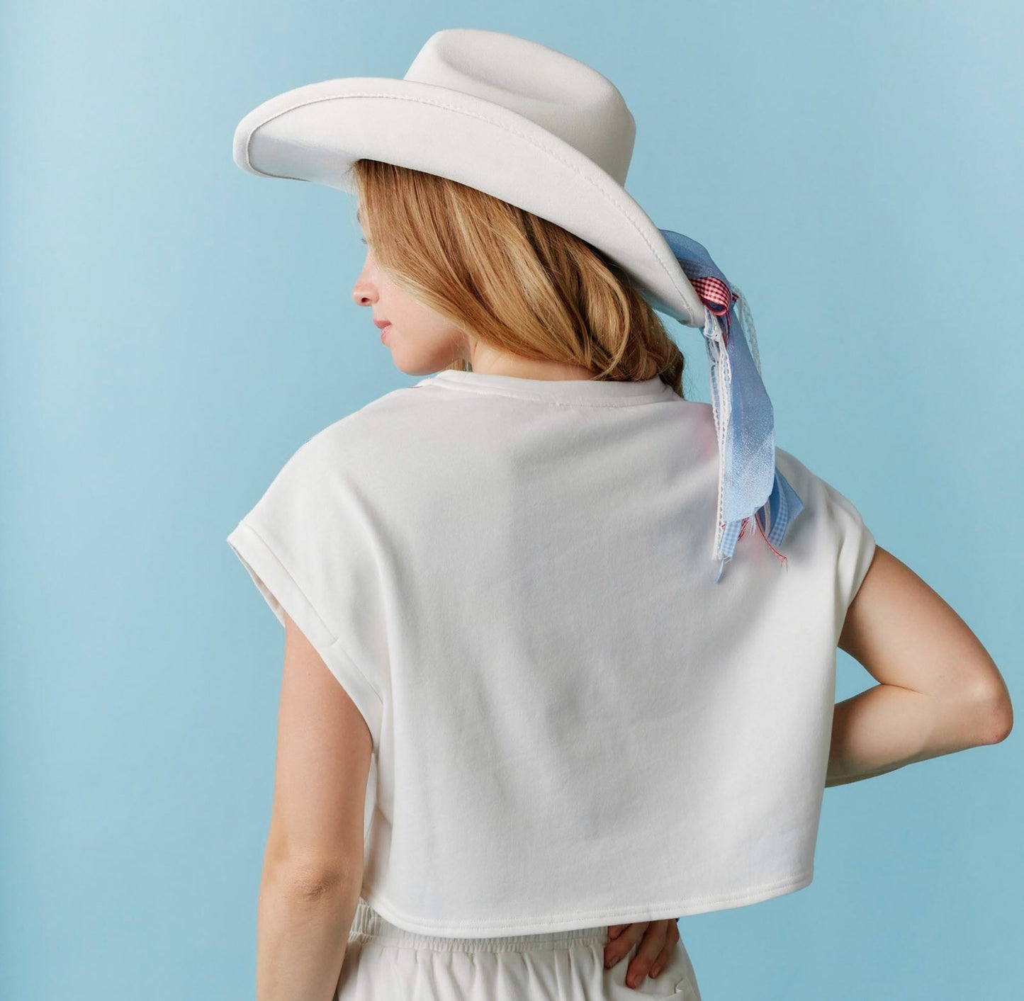 RED, WHITE, BLUE, AND BOWS TOP