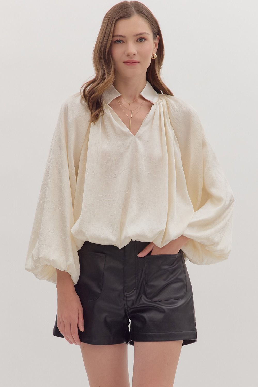 CREAM BALLOON SLEEVE
