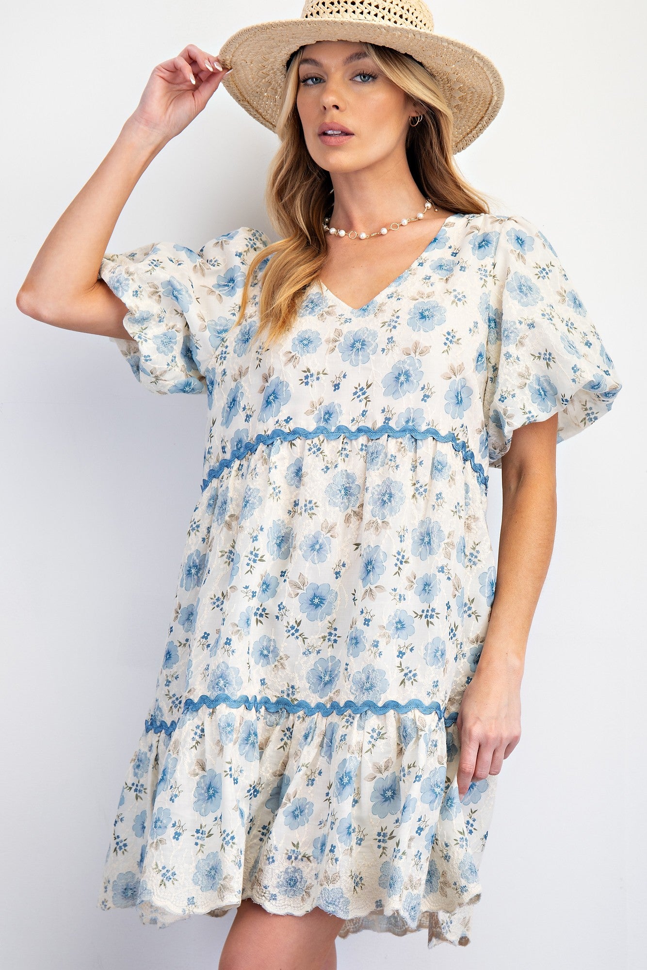 FLORAL BLUES DRESS