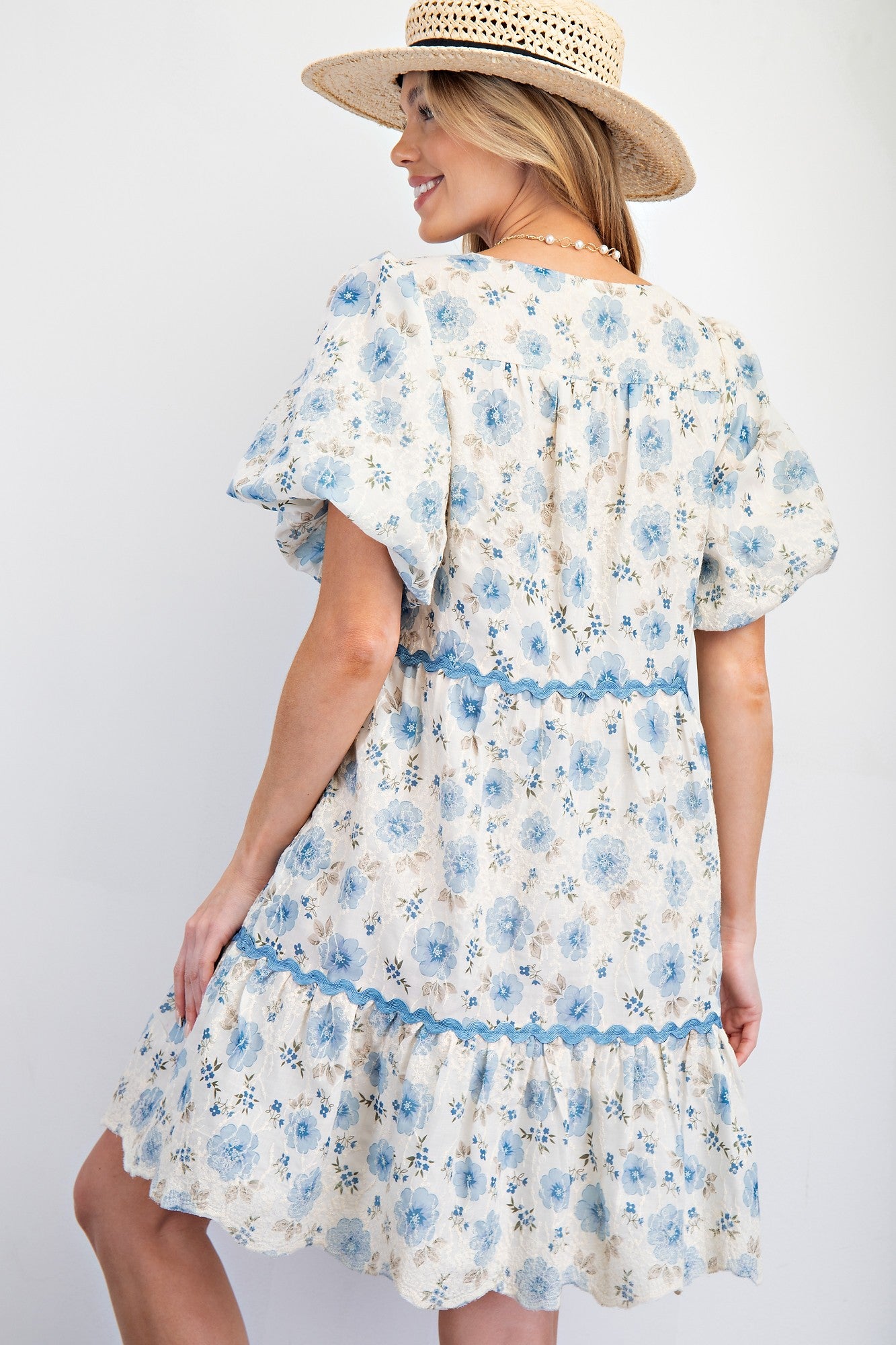 FLORAL BLUES DRESS