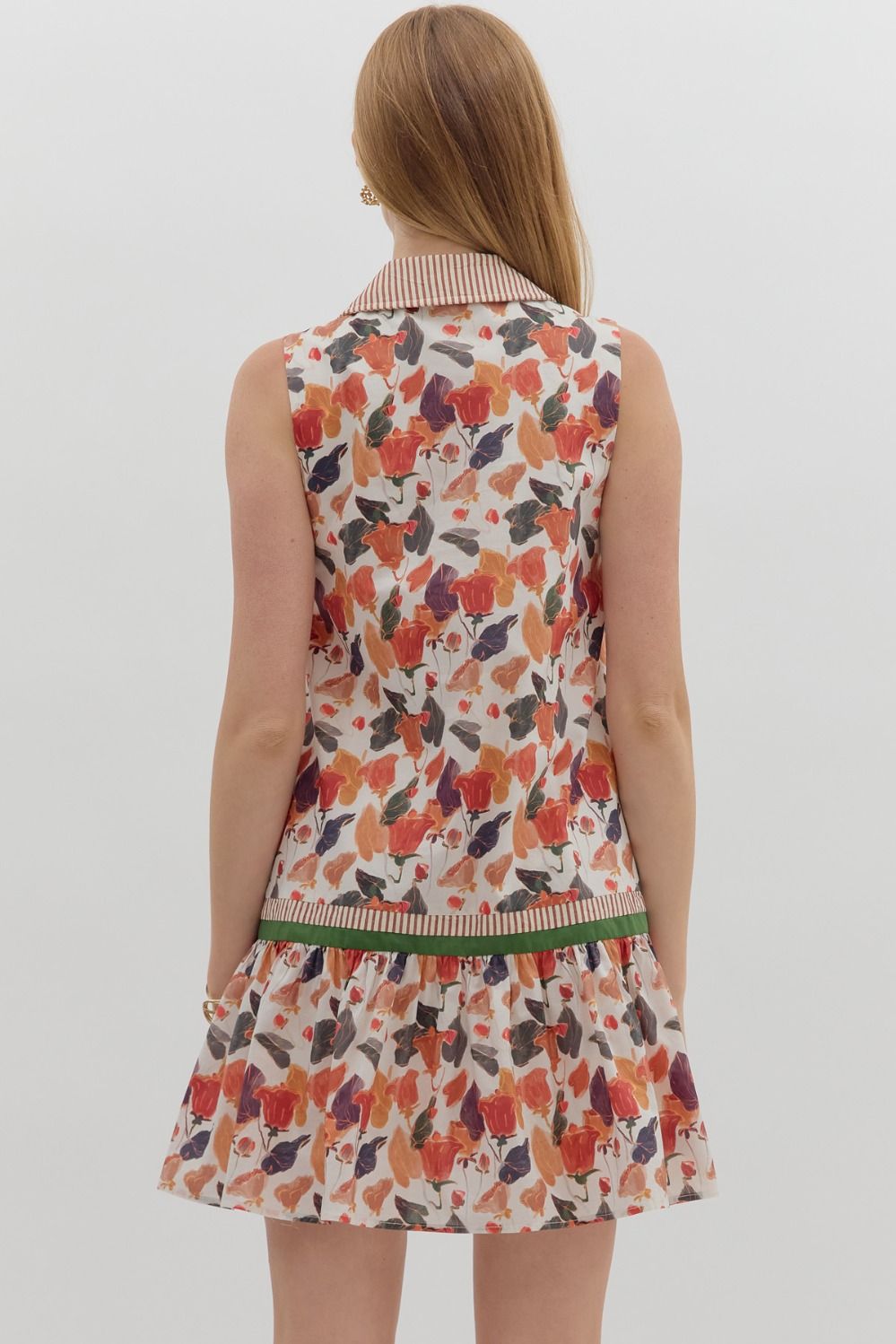 Pumpkin Mix Sleeveless Dress