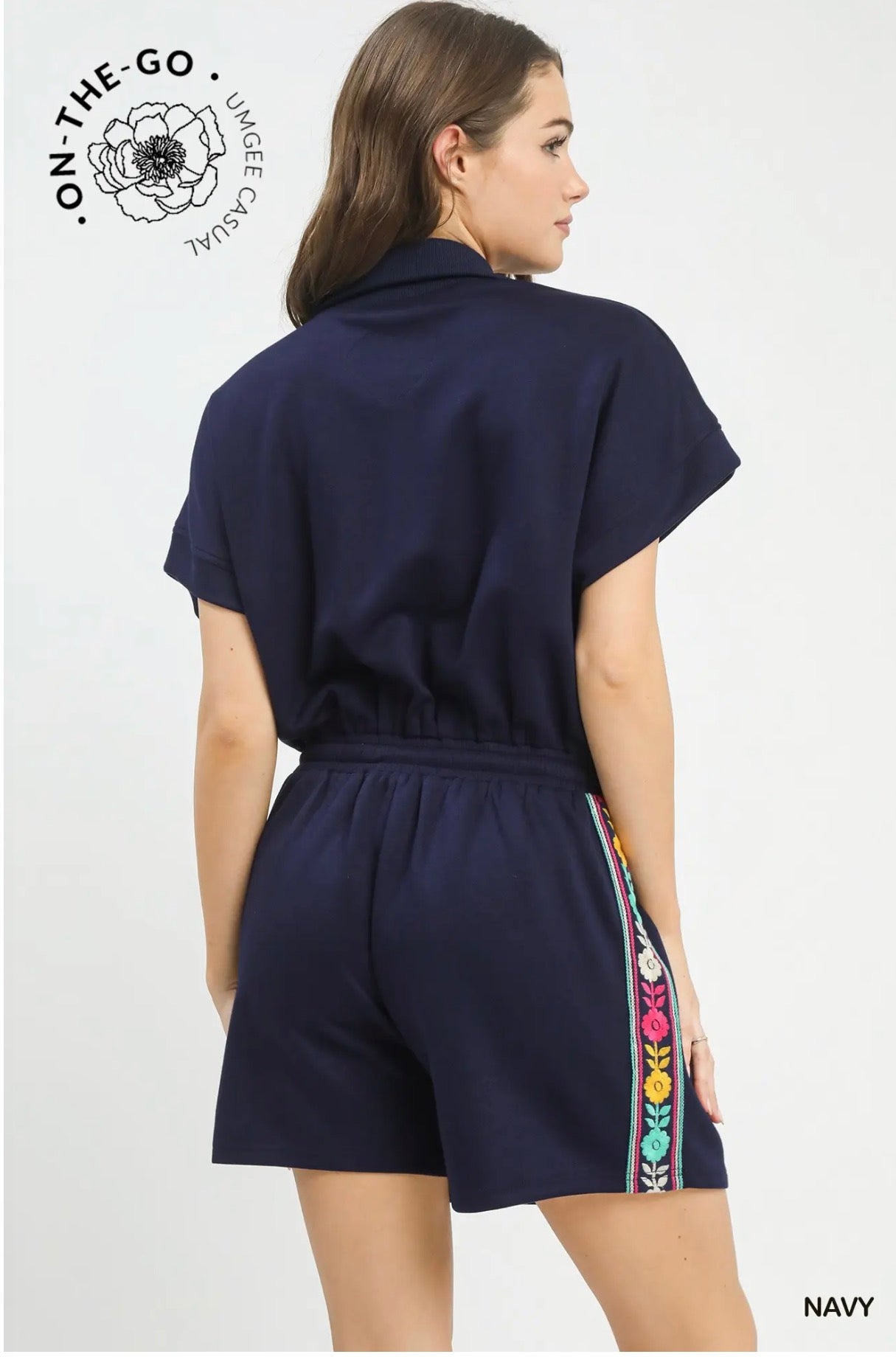 NAVY DOLMAN SLV SKORT