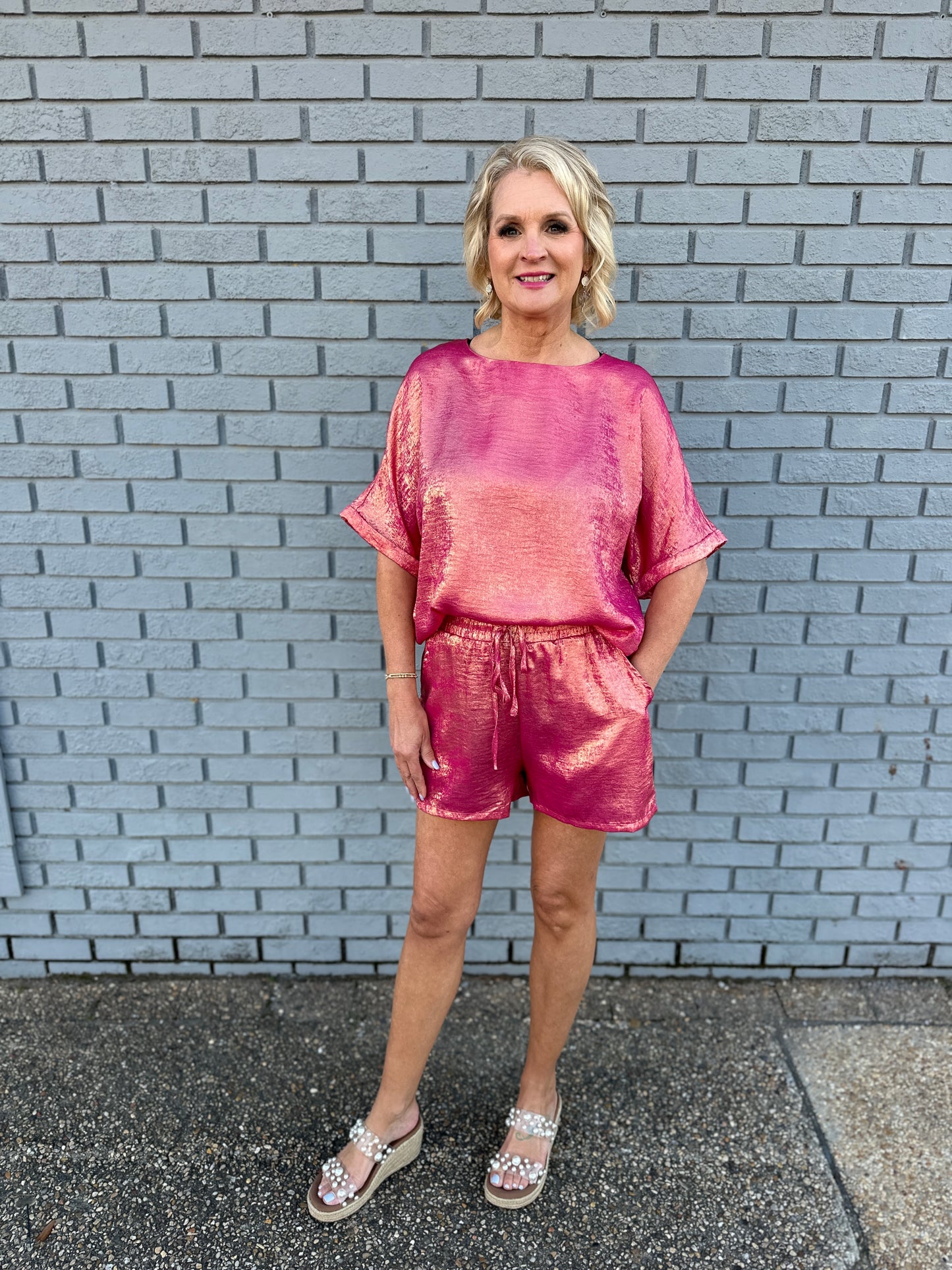 FUCHSIA METALLIC SET