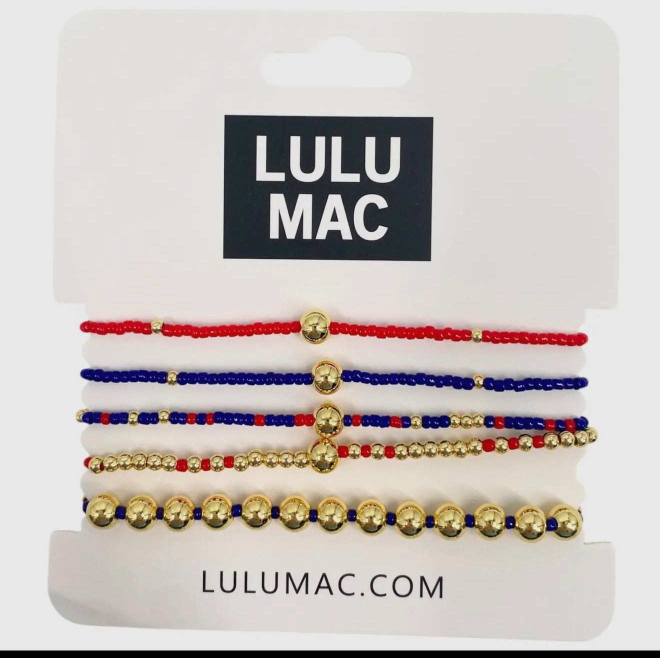 LULU MAC RED & NAVY BRACELET