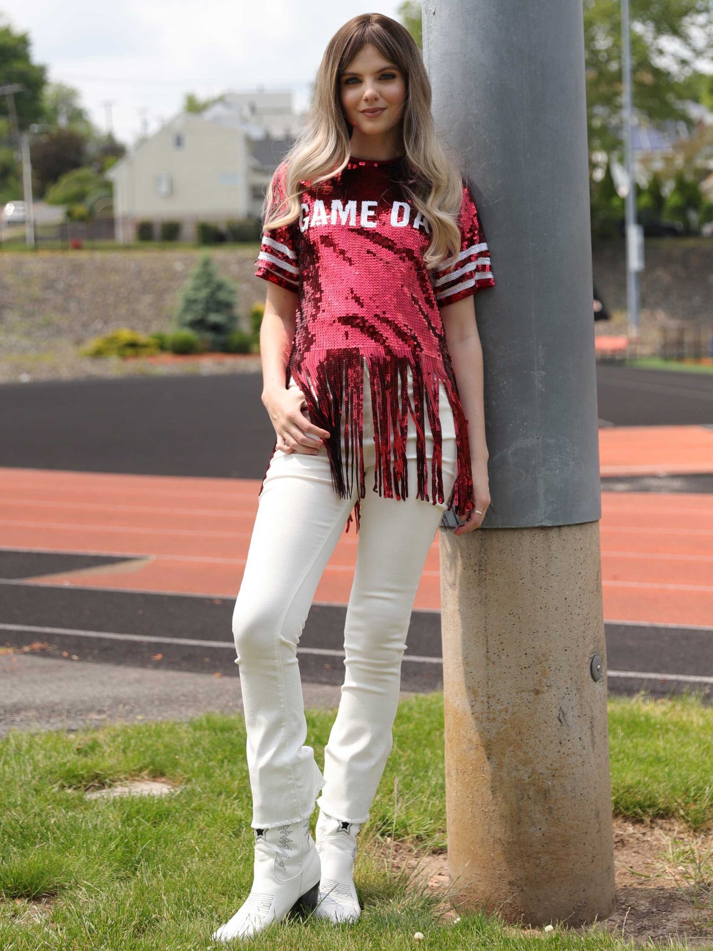GAME DAY FRINGE TOP
