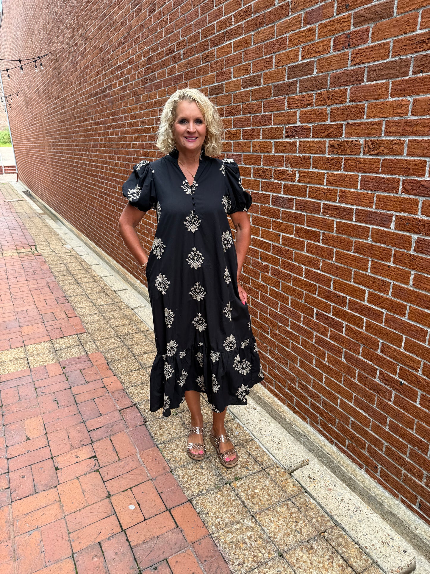 BOTANICAL EMBROIDERY MIDI