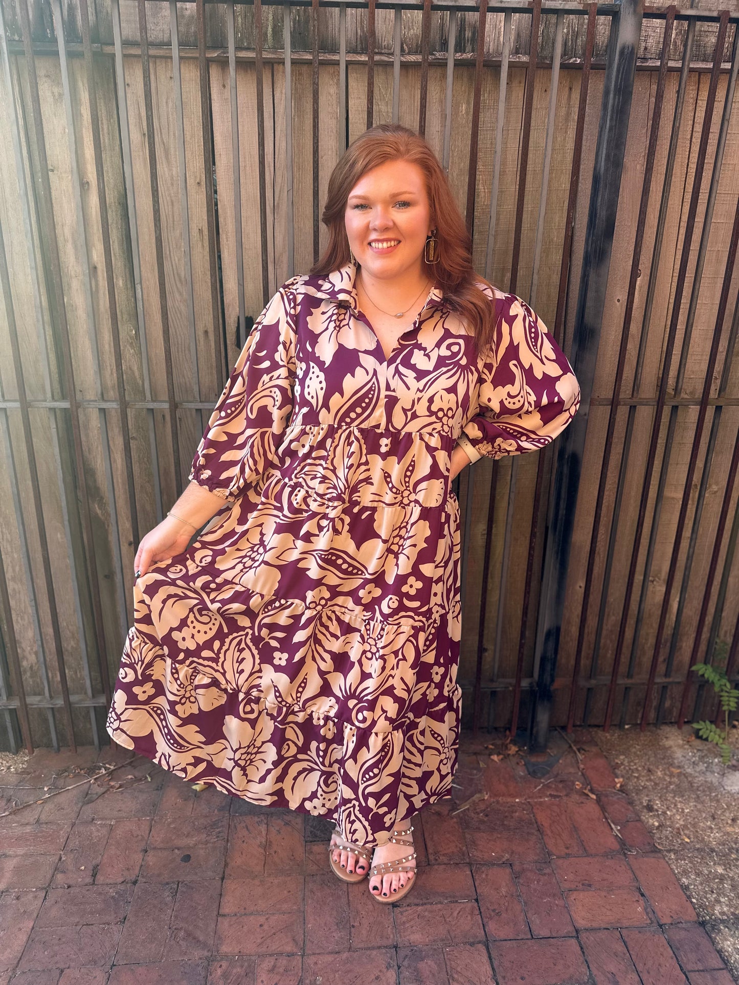 +PLUM MIX MAXI DRESS