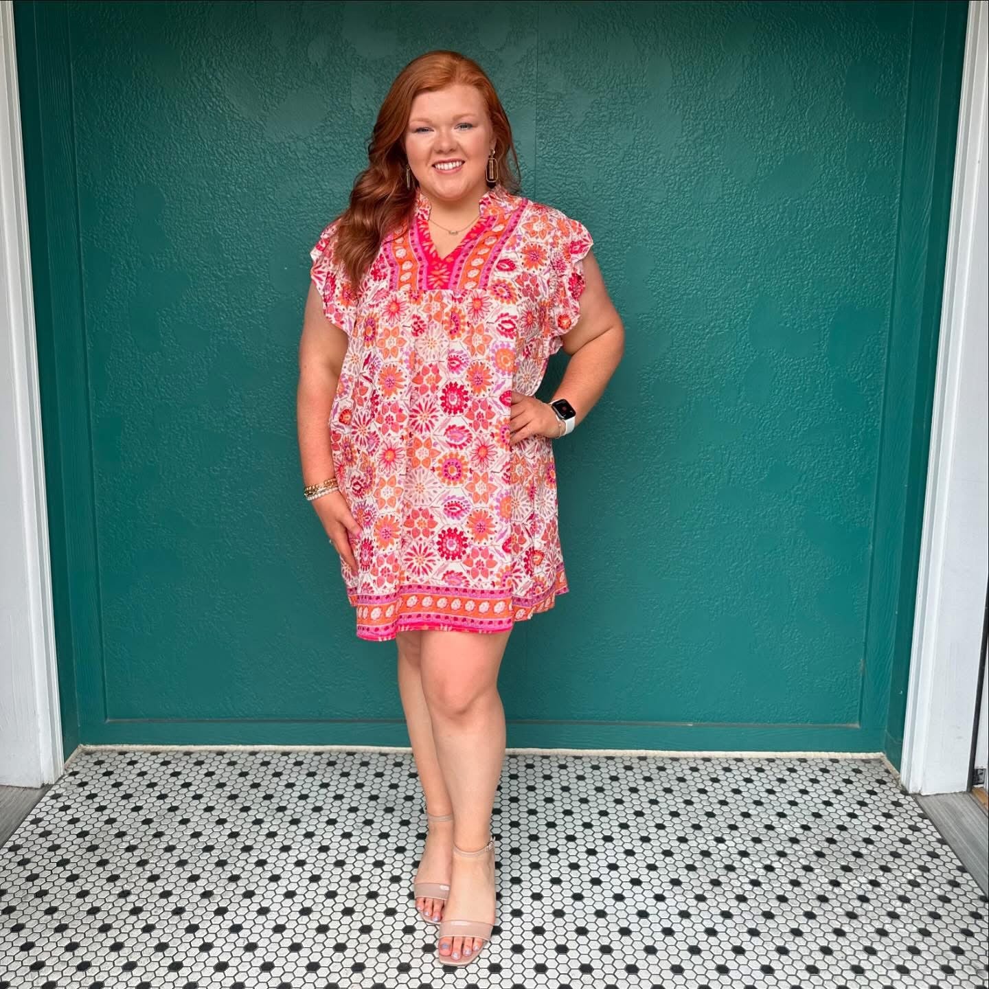 +PINK MIX DRESS