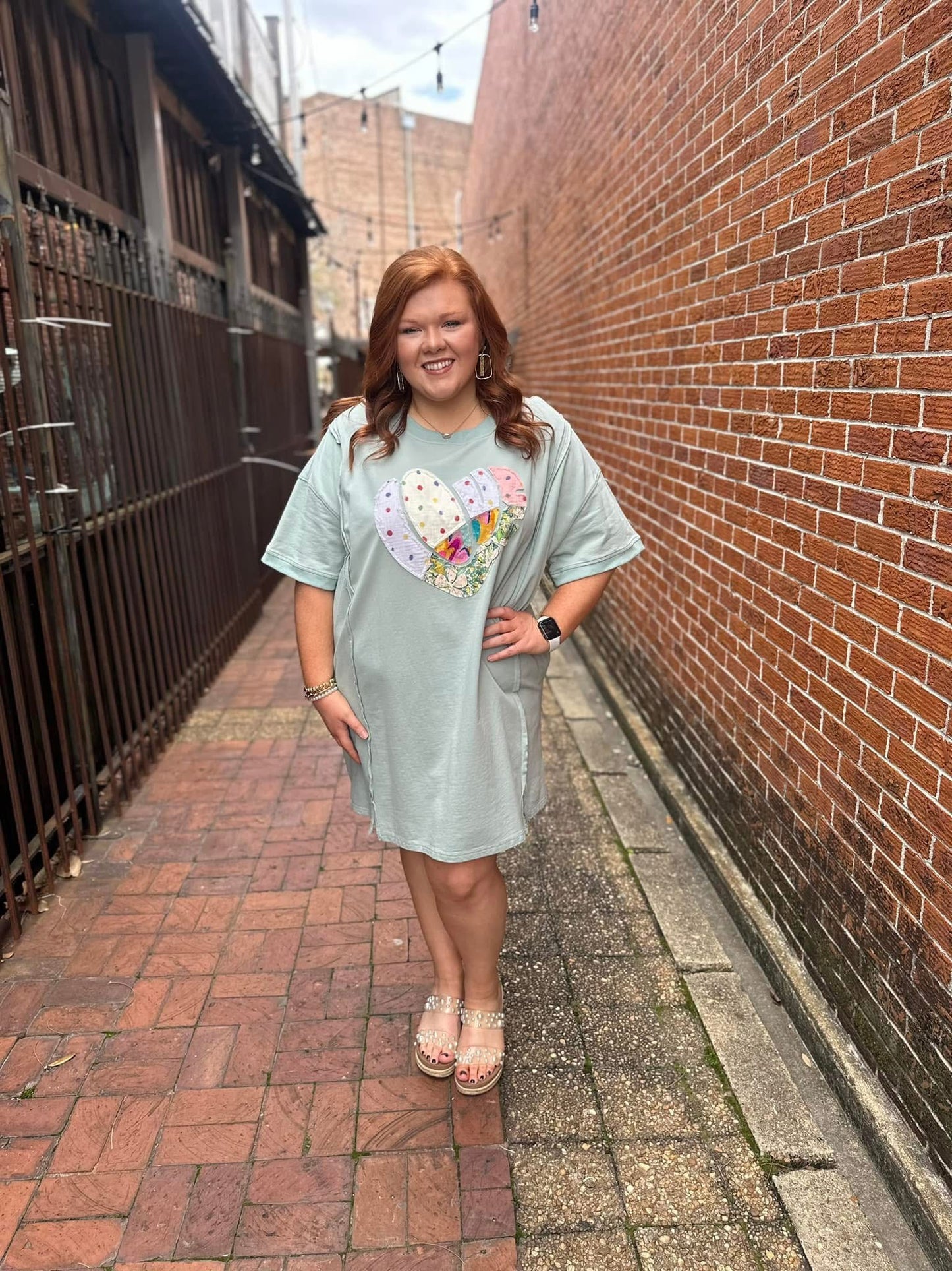 +LOVE PATCHED DRESS