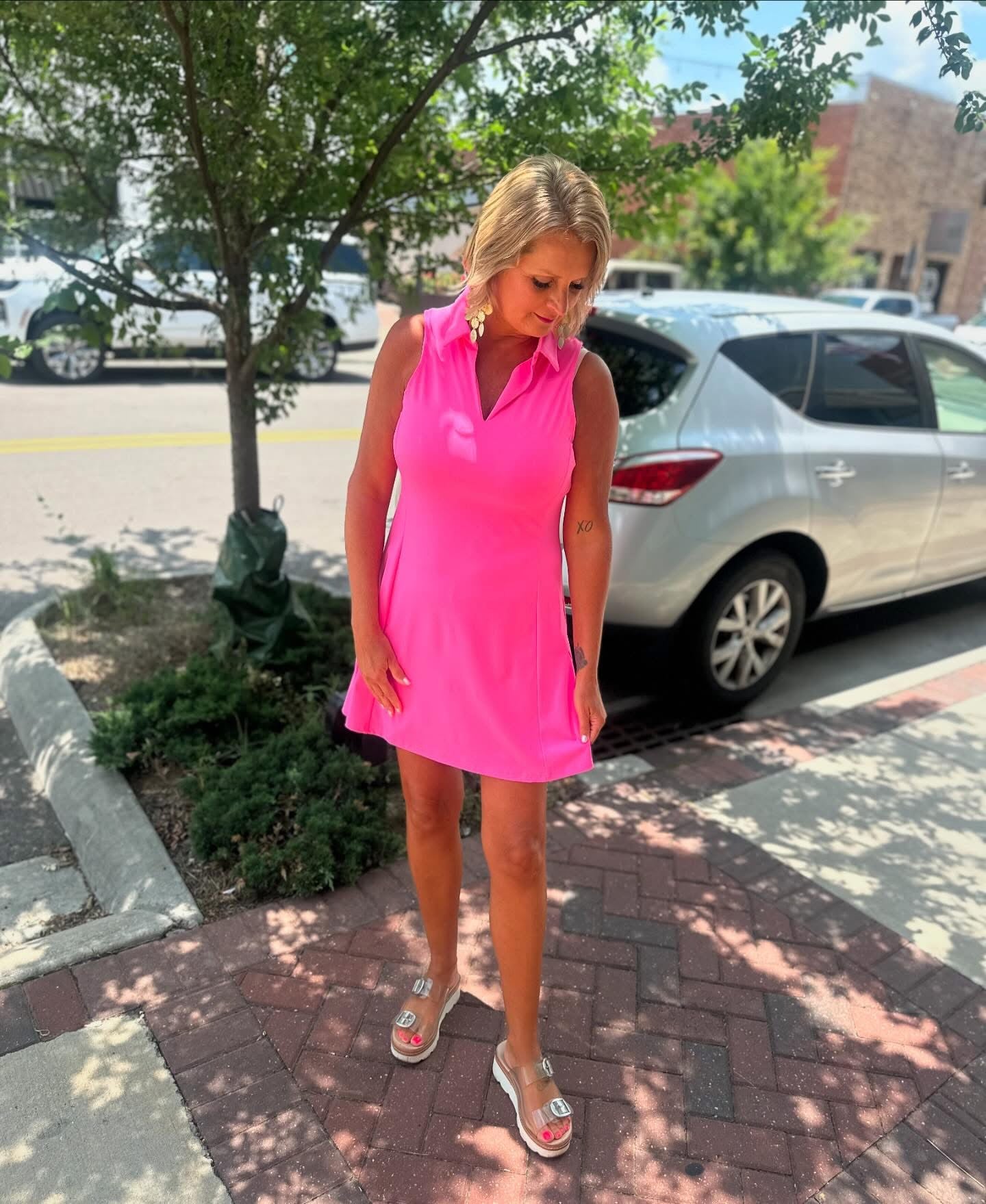 Giorgia Polo Dress, Bubble Gum