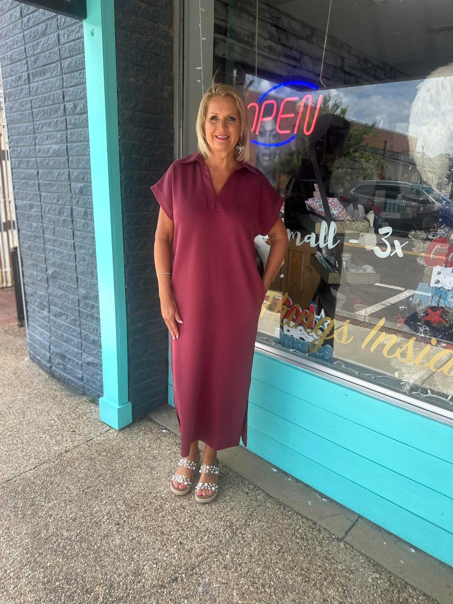BURGUNDY SCUBA MAXI