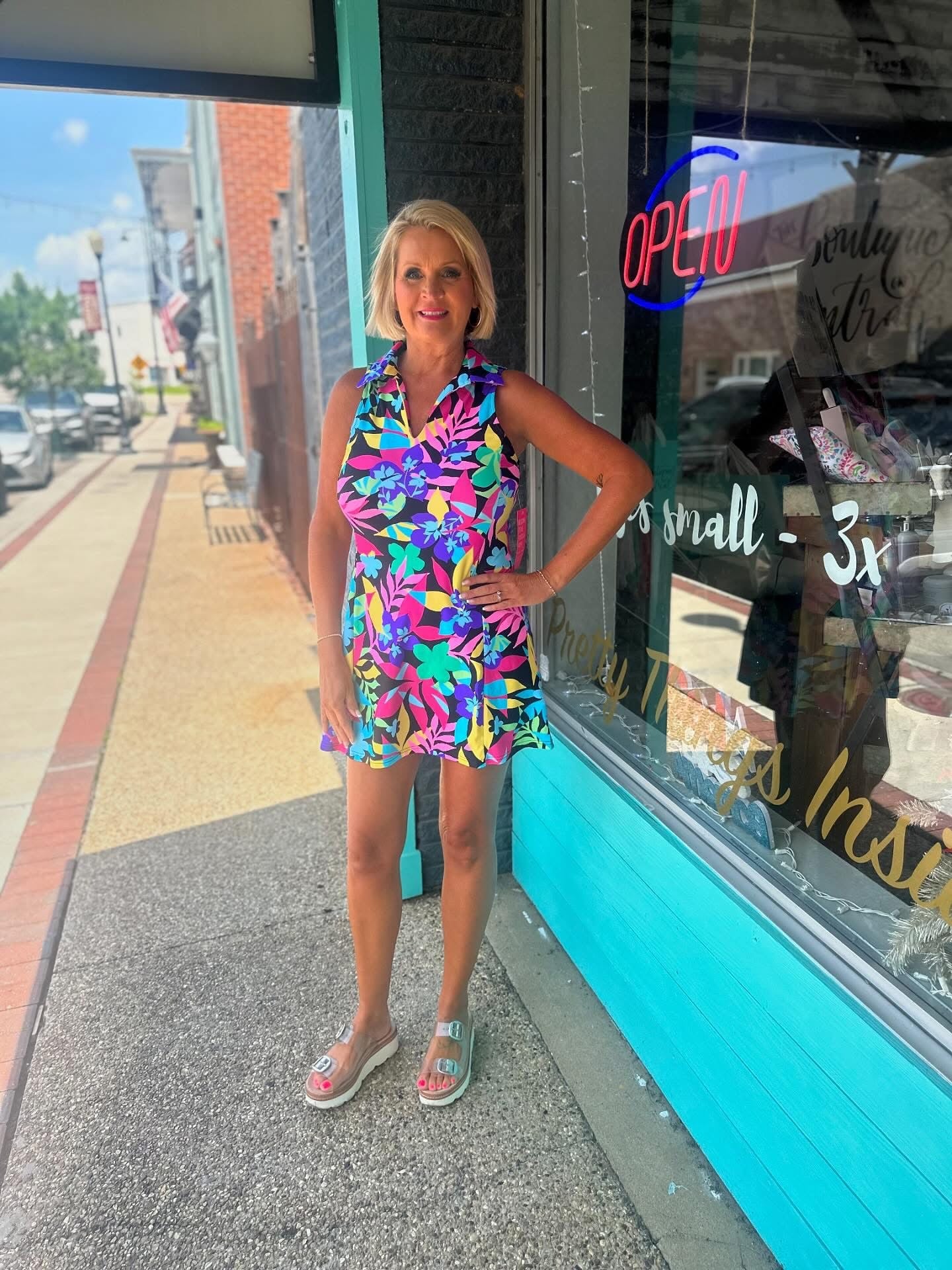 Giorgia Polo Dress, Black mix