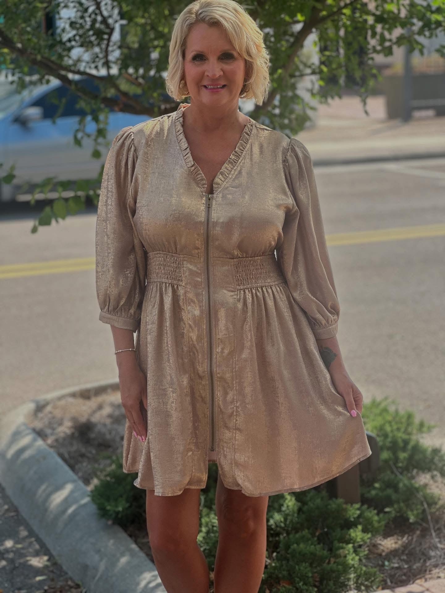 Look My Way Dress, Taupe