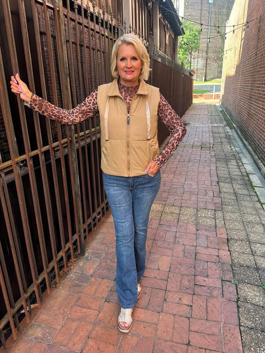 Taupe Puffer Vest