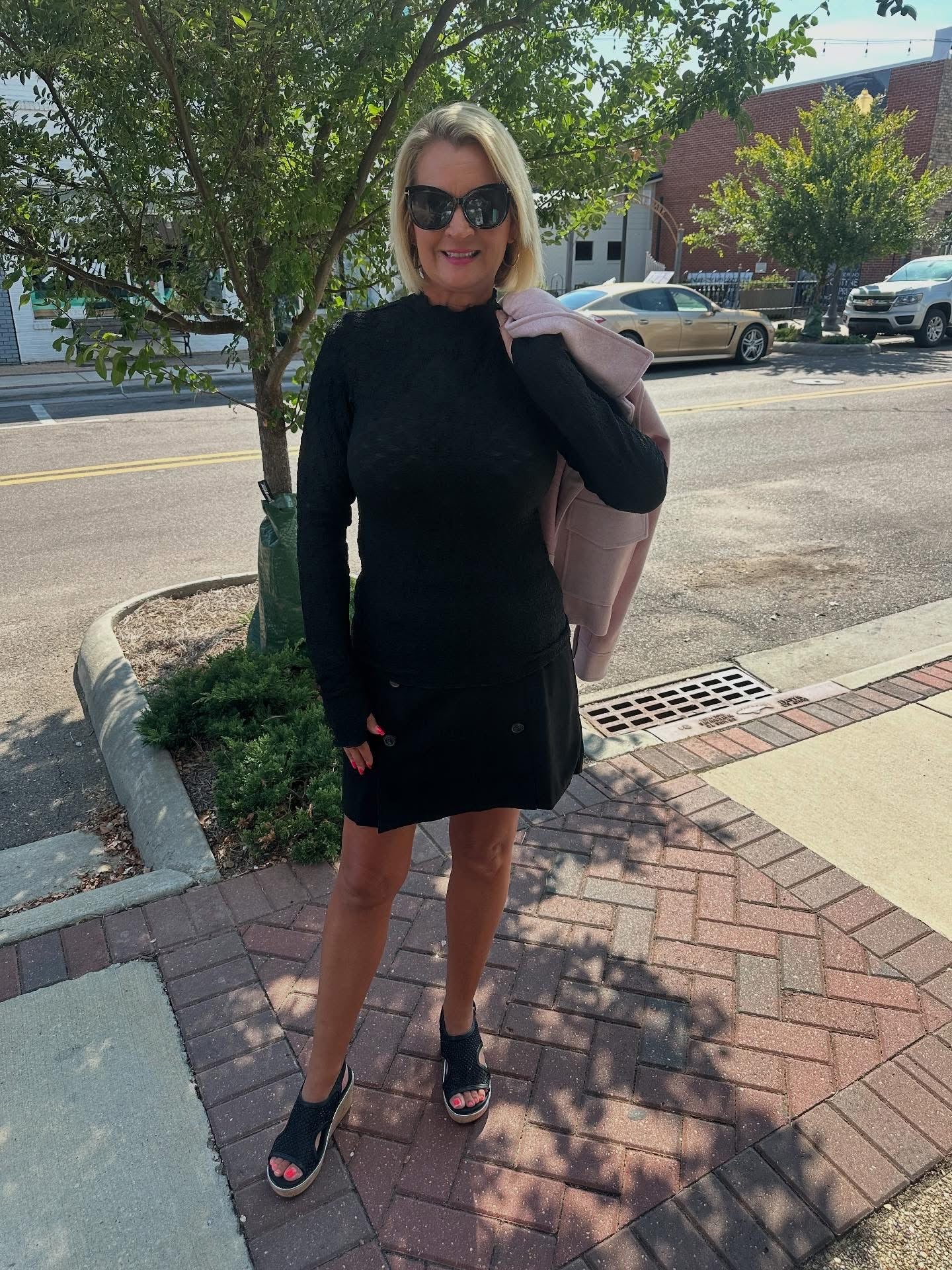 BLACK LAYERED HIGH NECK