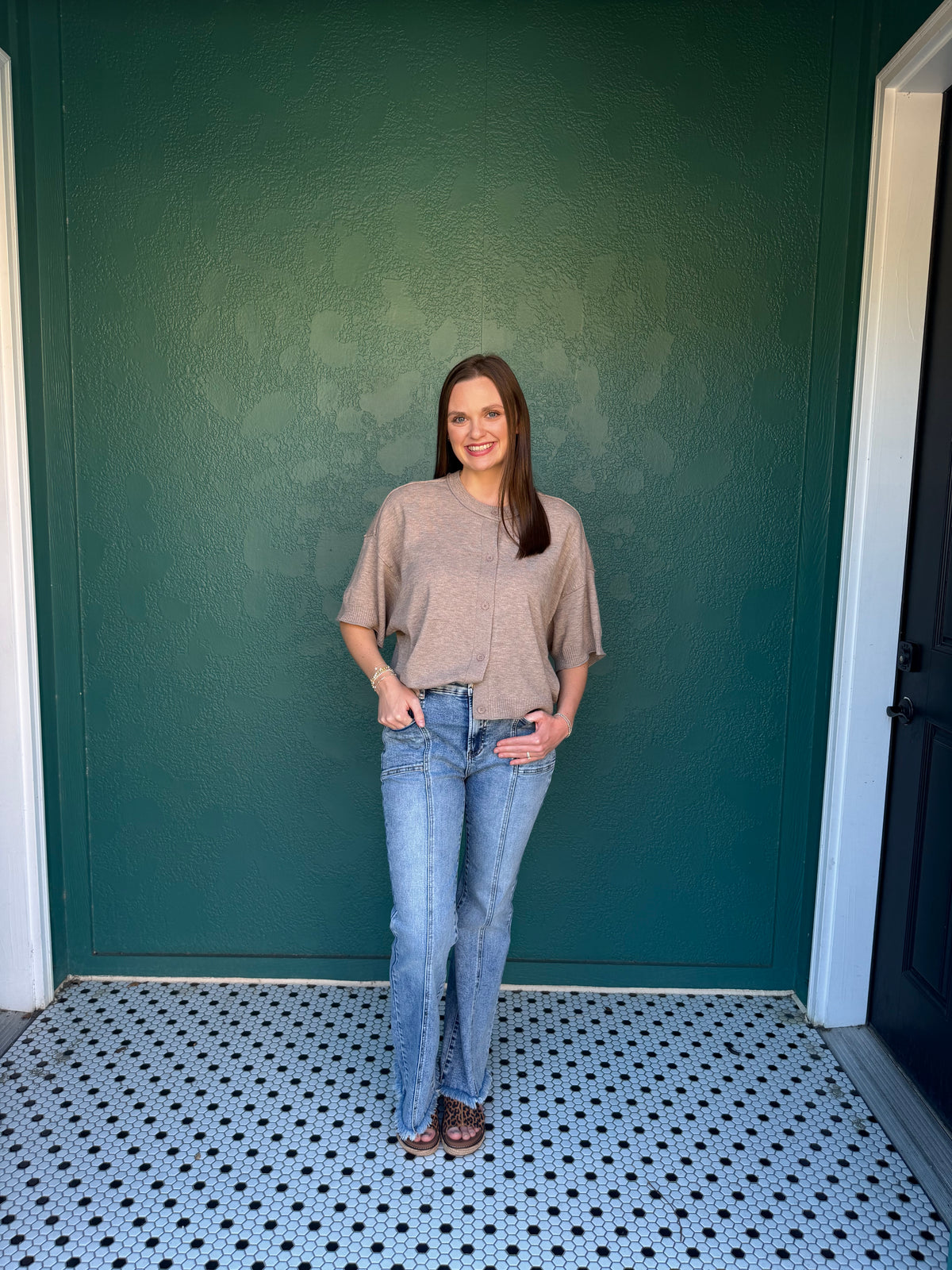 CREW-NECK CASHMERE CARDIGAN