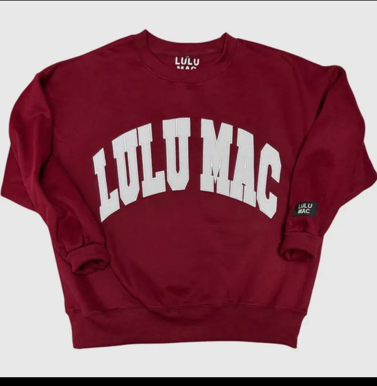 MAROON/WHITE LULU MAC