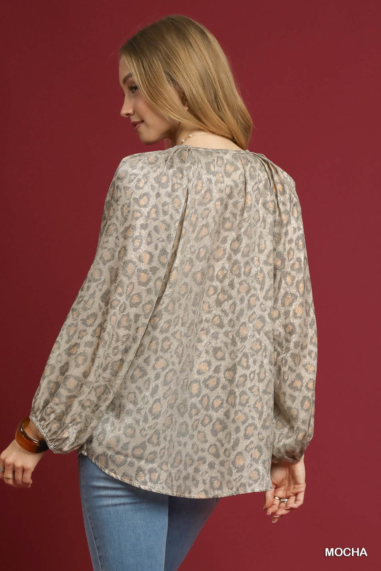 MOCHA METALLIC LEOPARD TOP