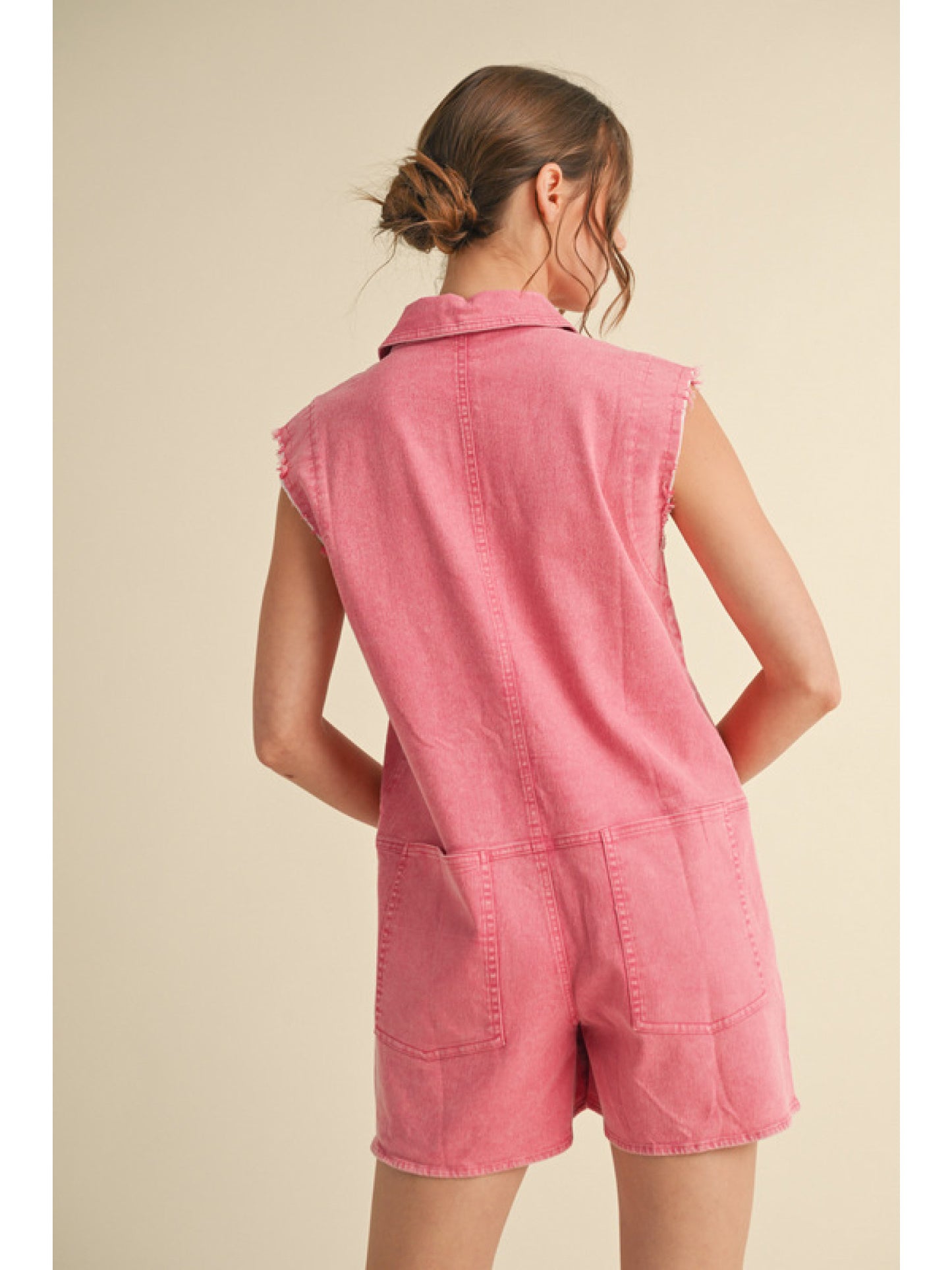PINK DENIM JUMPSUIT