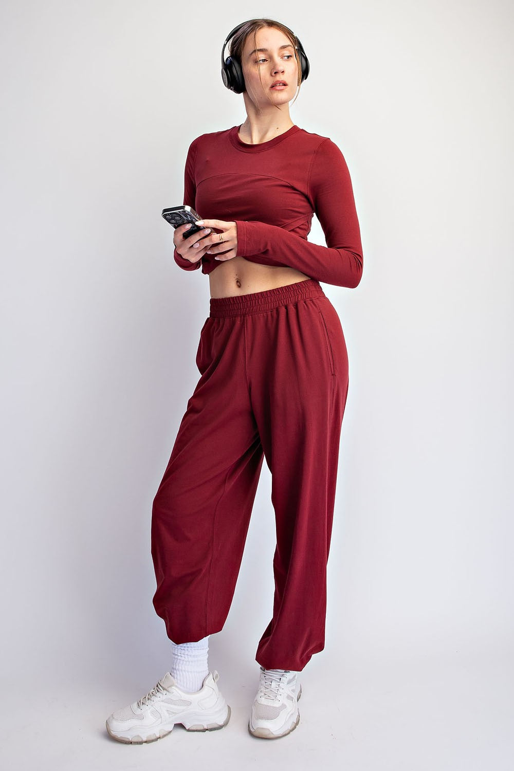 WINTER BERRY Cotton Lycra Crossover Set