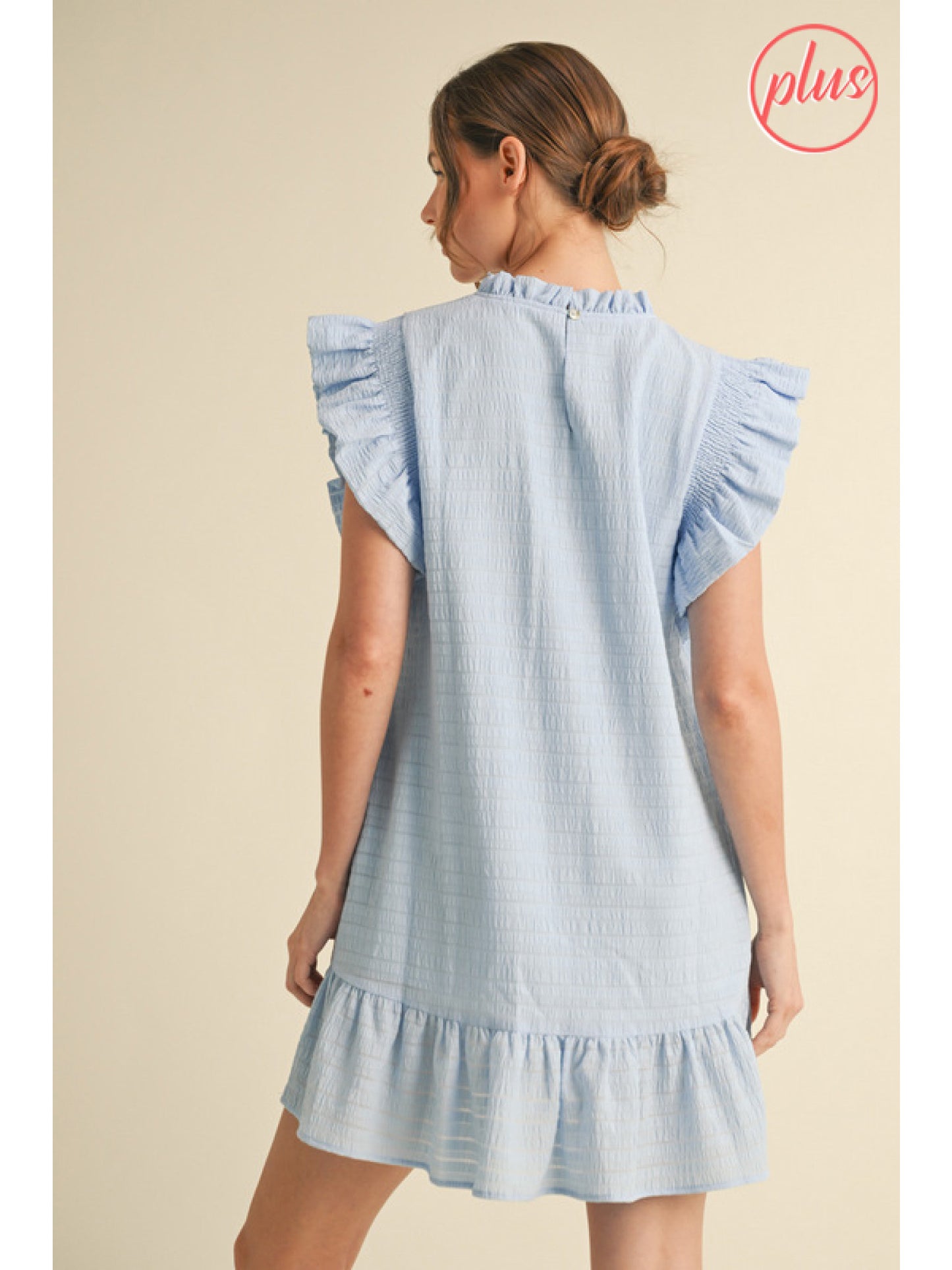 +BLUE EMBROIDERED DR