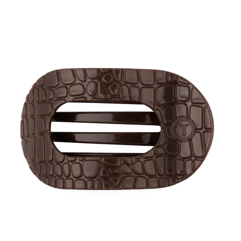 Crocodile Large Flat Round Hair Clip