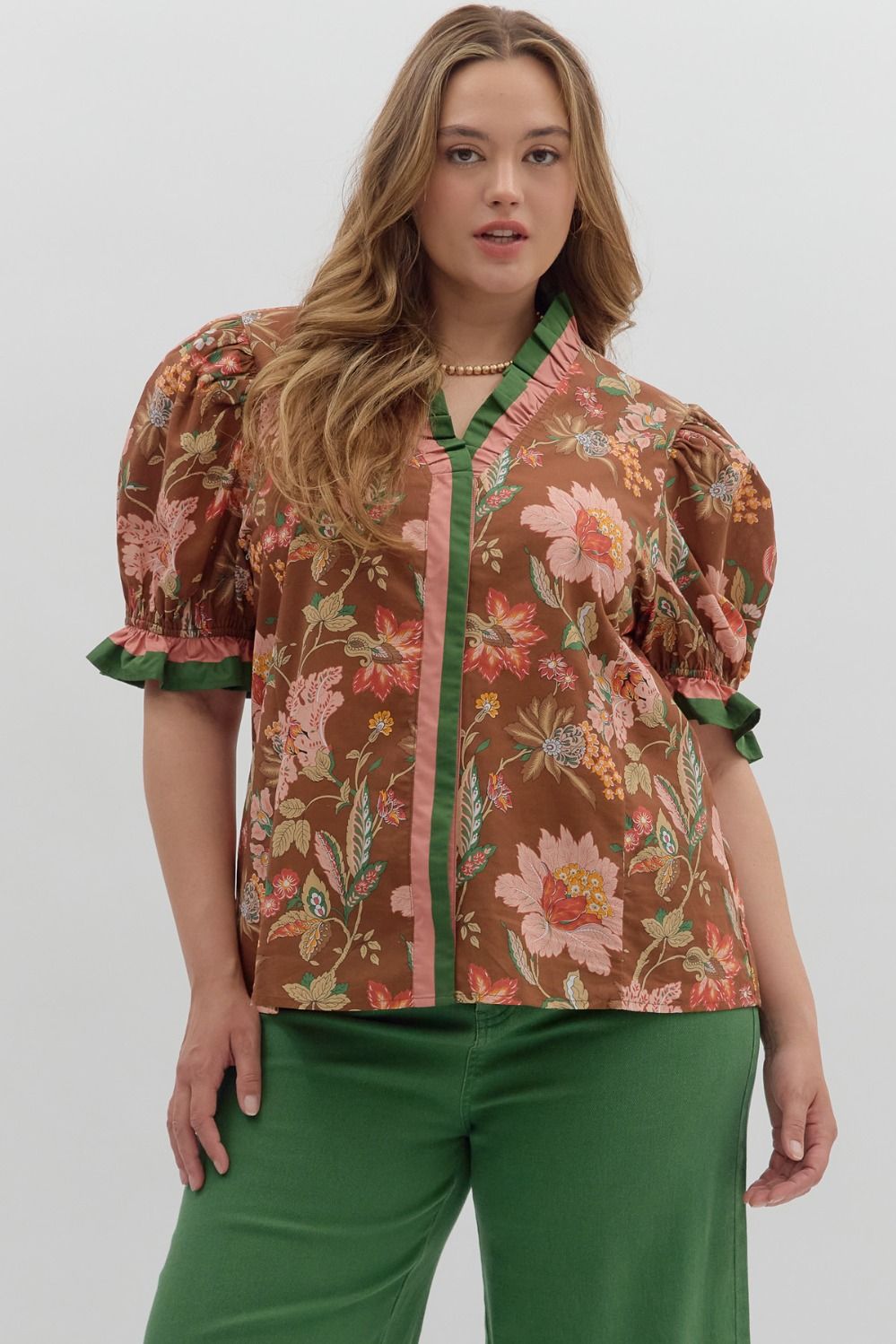 Floral Puff Sleeve Top