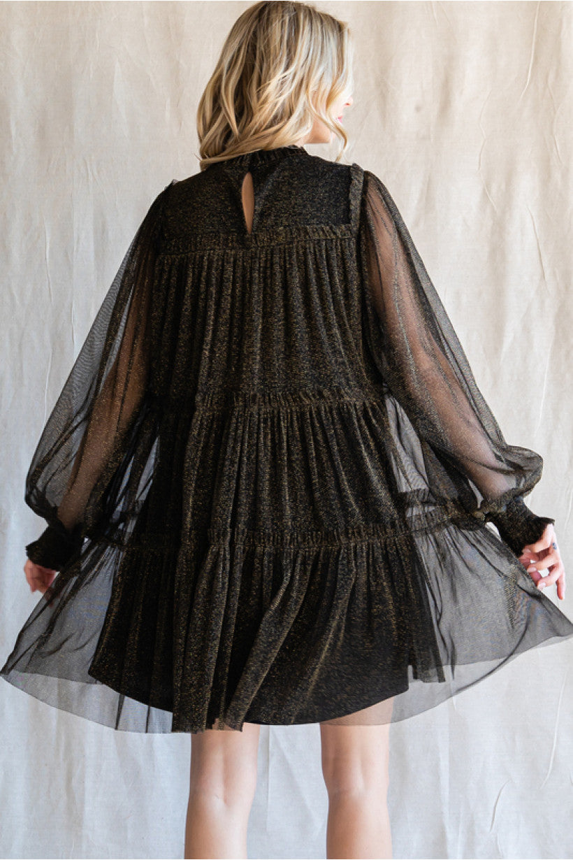 BLACK SPARKLE DRESS