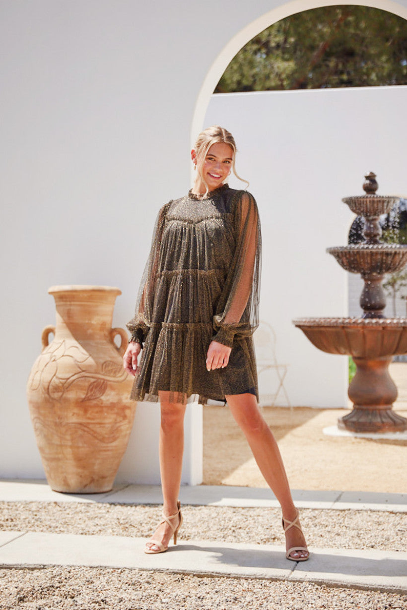 BLACK SPARKLE DRESS