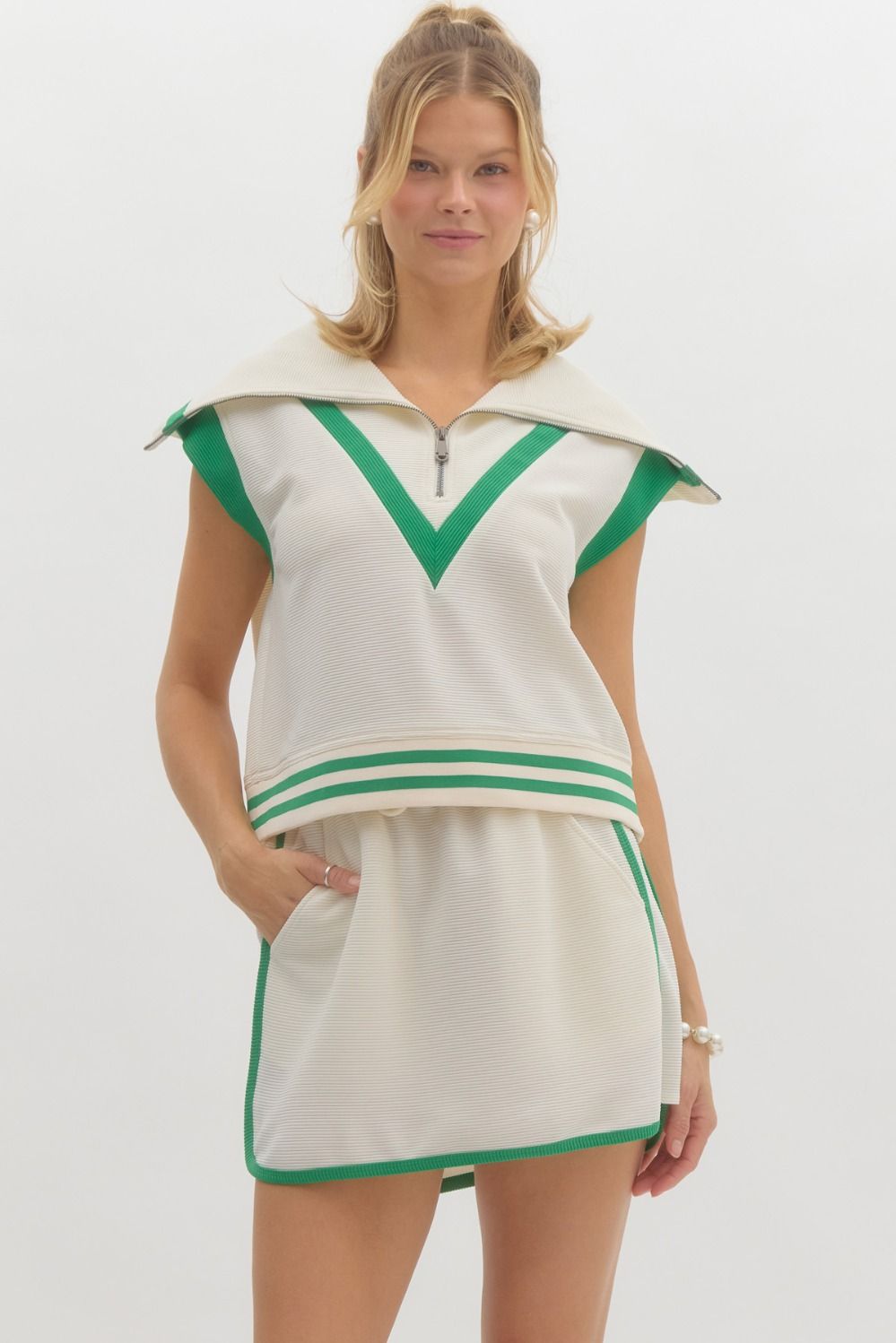 Jersey Skirt Set, CREAM