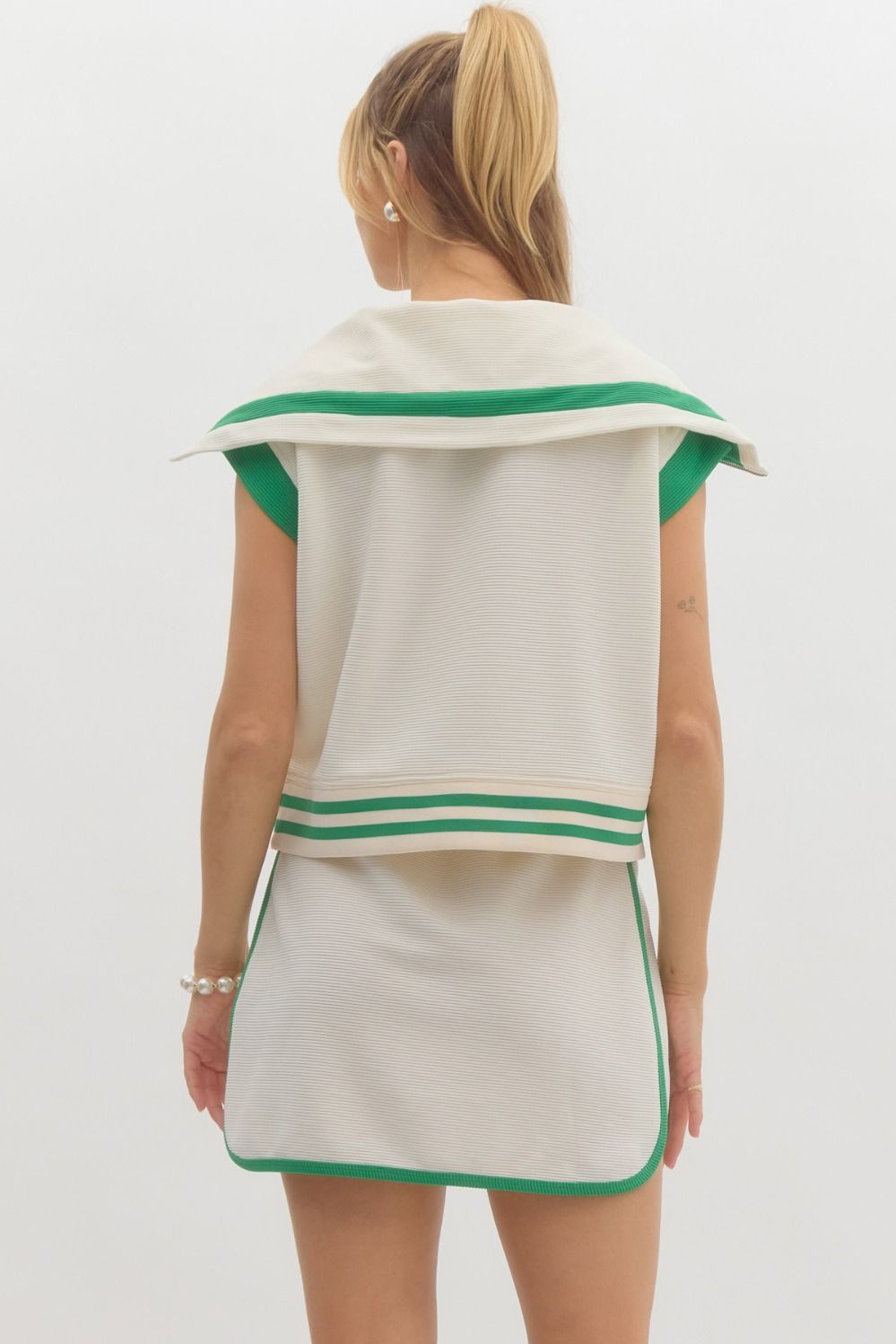 Jersey Skirt Set, CREAM