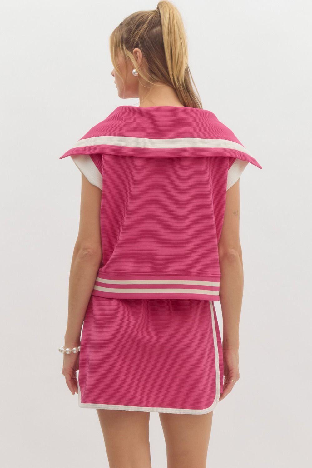 Jersey Skirt Set, PINK