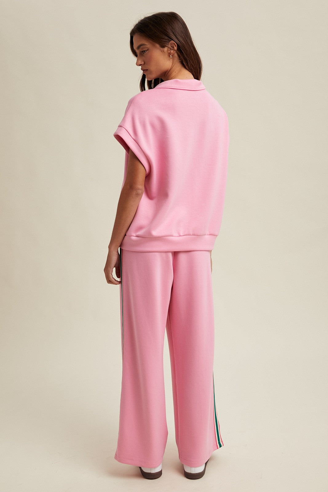 Hibiscus Scuba Trim Detail Pant Set