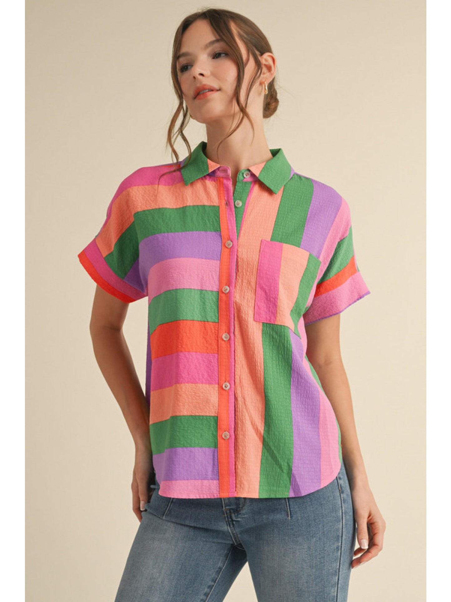Multicolor Stripes Top