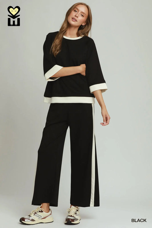 BLACK LUXEKNIT Colorblock  SET