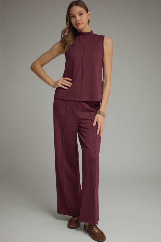 MOCKNECK SLEEVELESS SET