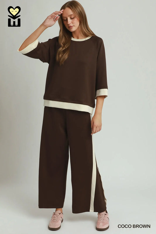 COCO BROWN LUXEKNIT Colorblock SET