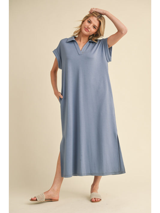 DENIM BLUE MAXI  W/SLIT