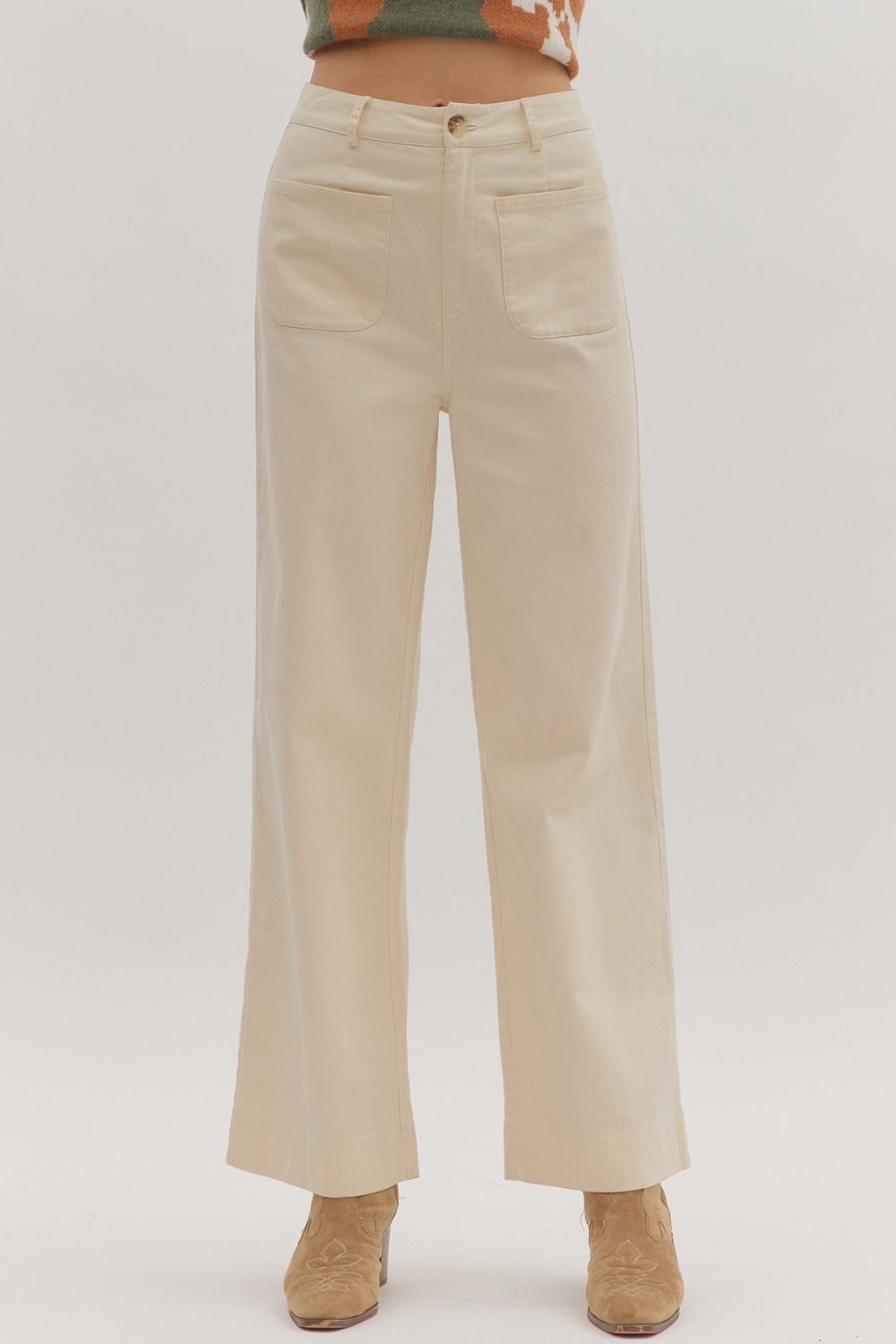 Front Patch & Back Welt Pocket Pants