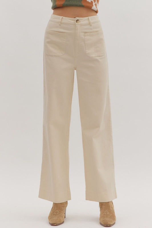 Front Patch &amp; Back Welt Pocket Pants