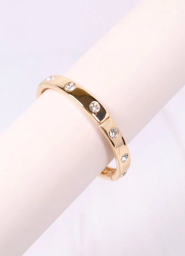 SILVER FLEISCHMAN CZ STRETCH BRACELET
