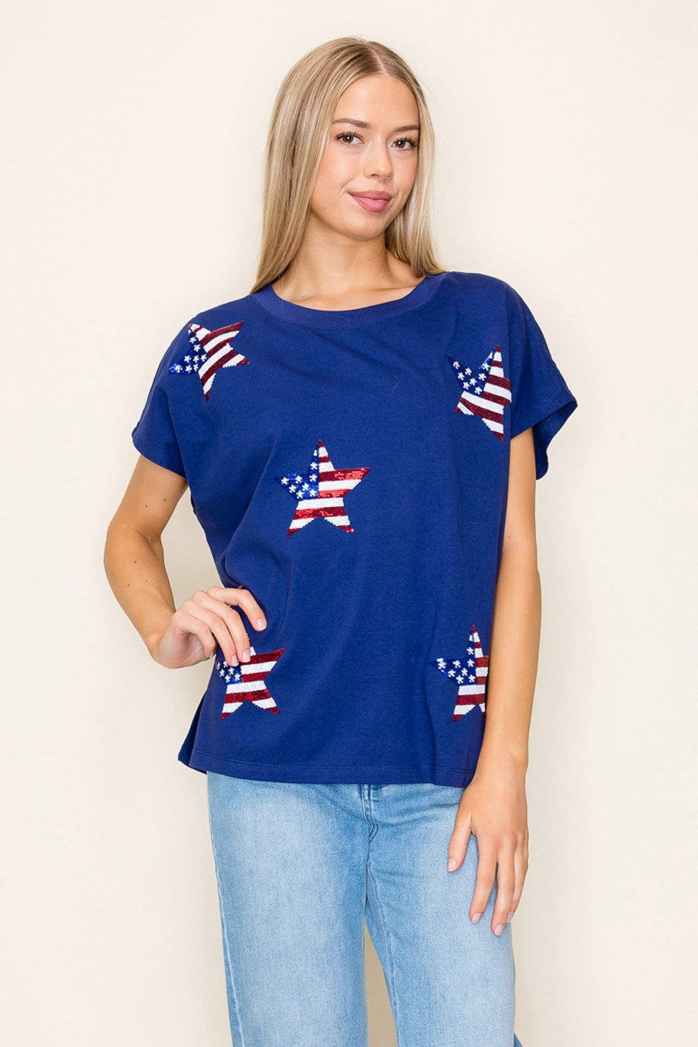 Short Sleeve Solid Knit Top