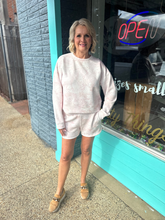 Camo Pink Sky Short Set