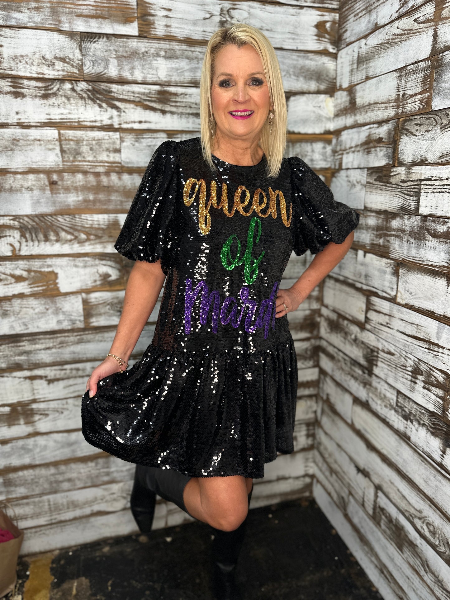 SPARKLY QUEEN OF MARDI DRESS