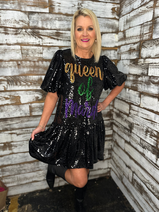 SPARKLY QUEEN OF MARDI DRESS