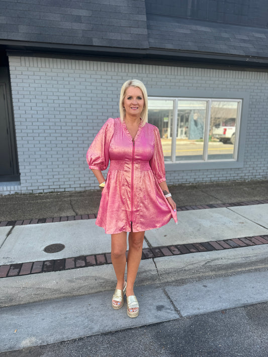 LOOK MY WAY DRESS, FUCHSIA